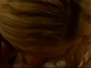 Sexy blonde with deep throat licks and sucks cock
