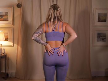 Paige is your hot Yoga instructor, and you are having your first lesson, so you are being shown exactly what to do. Starting wit